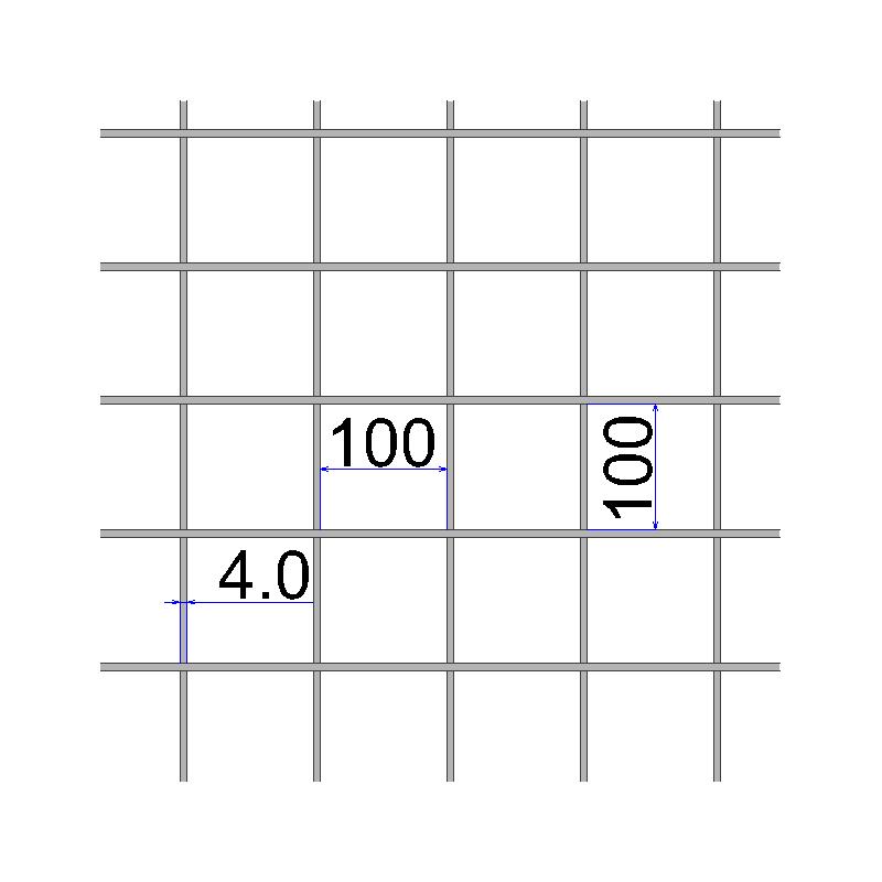 Сетка сварная 100х100х4 размер карты 2х6