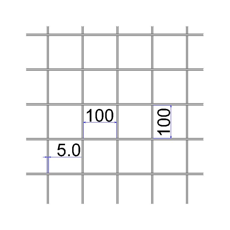 Сетка сварная 100х100х5 размер карты 2х3