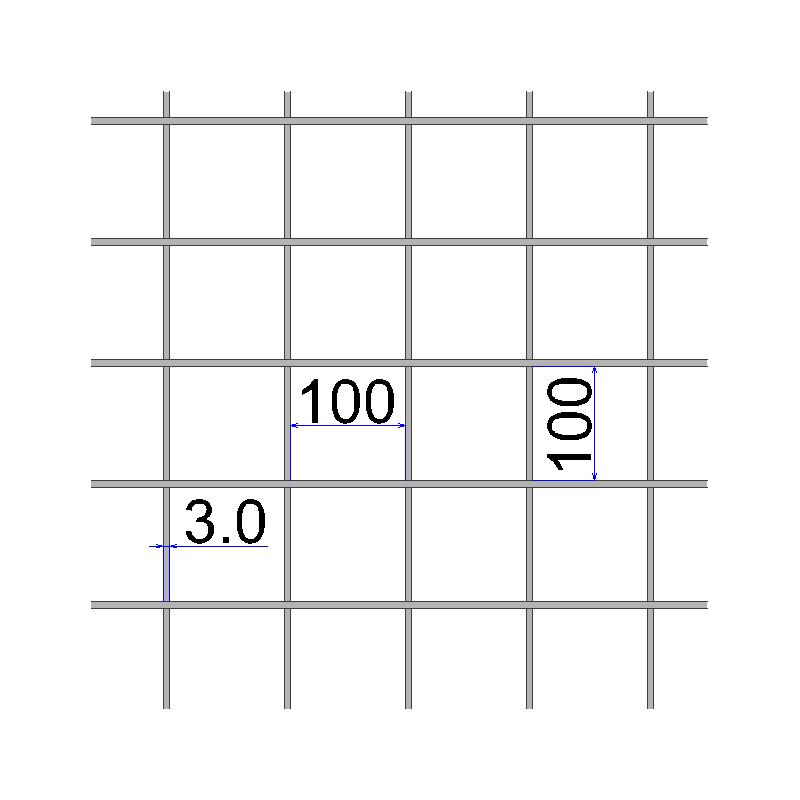 Сетка сварная 100х100х3 размер карты 2х3