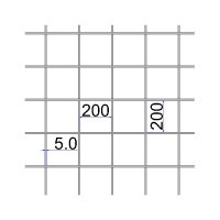 Сетка сварная 200х200х5 размер карты 2х3